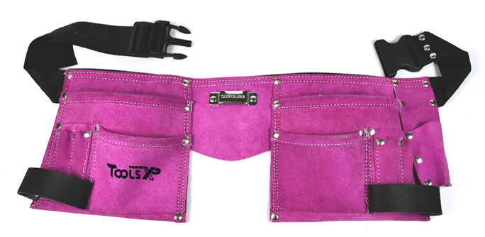 Leather Tool Belt - Budget Pink