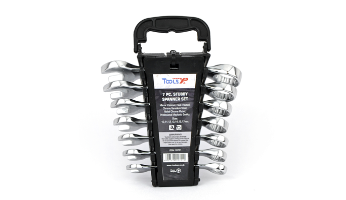 7 Pc Stubby Wrench Set - CRV Steel